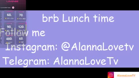 Alanna  online show from July 28, 6:20 pm