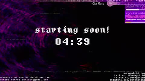 Snapshot of auragotchi chatting on February 23, 5:01 am Aurora Aura online show from February 23, 5:01 am