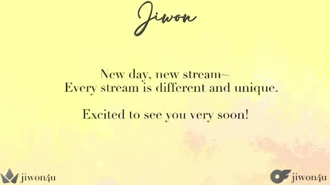 Jiwon online show from April 23, 7:26 pm