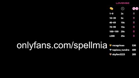 Snapshot of miaspell chatting on February 23, 10:09 pm Mia  instagram miasspell online show from February 23, 10:09 pm