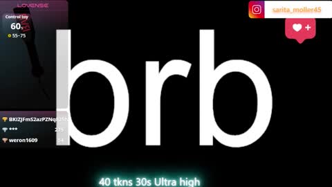 Snapshot of sarita_moller chatting on October 12, 3:43 am Sarita Moller online show from October 12, 3:43 am