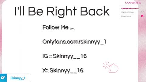 Skinnyy   online show from April 28, 6:50 am